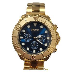 Invicta Men's Pro Diver Quartz 47mm Gold, Blue Dial, Water Resistant